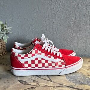 Vans Red Checkered Sneakers